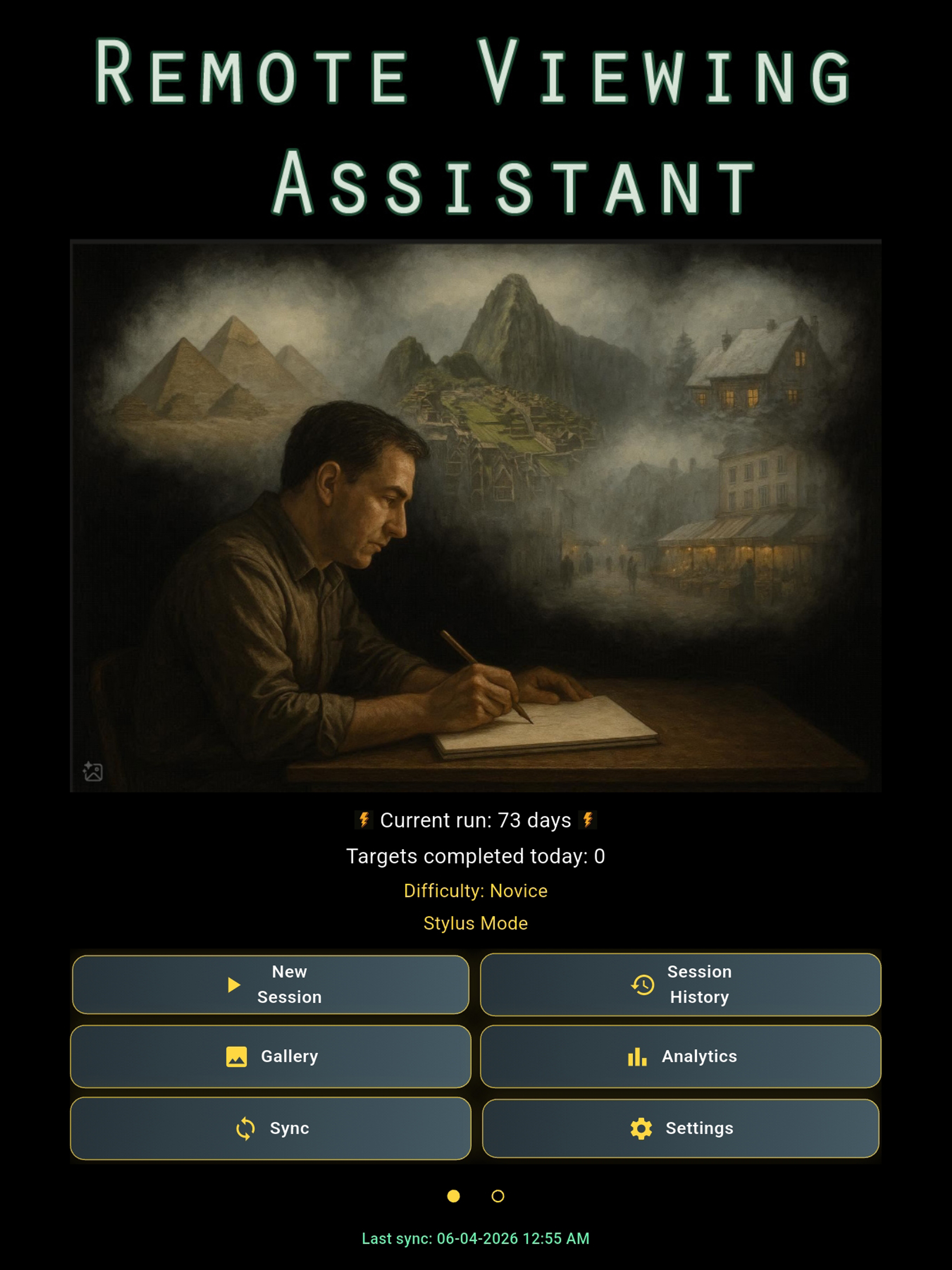 Remote Viewing Assistant on tablet